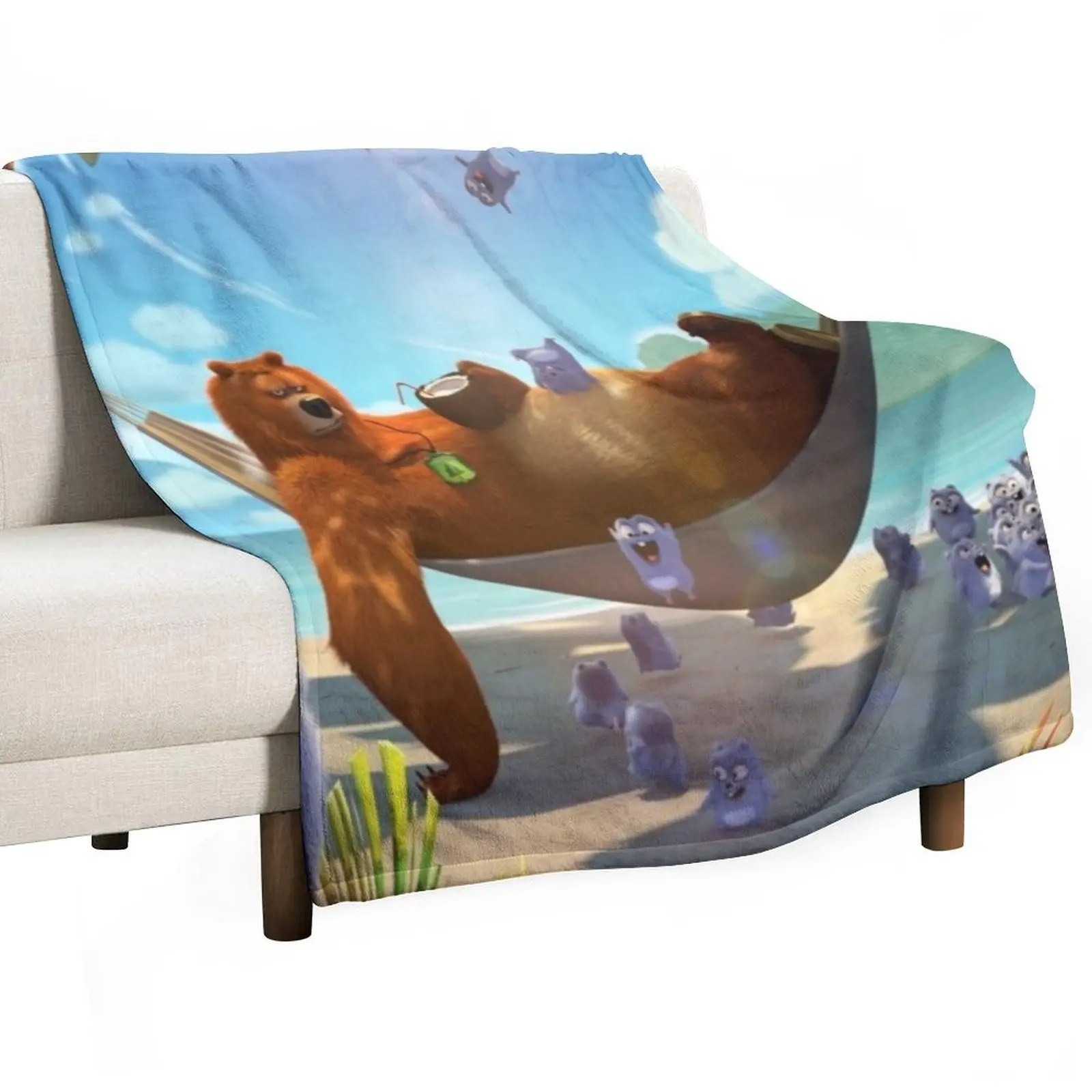 Grizzy and the Lemmings Holiday Throw Blanket Blankets Sofas Of Decoration Thermals For Travel Heavy manga Tourist Blankets