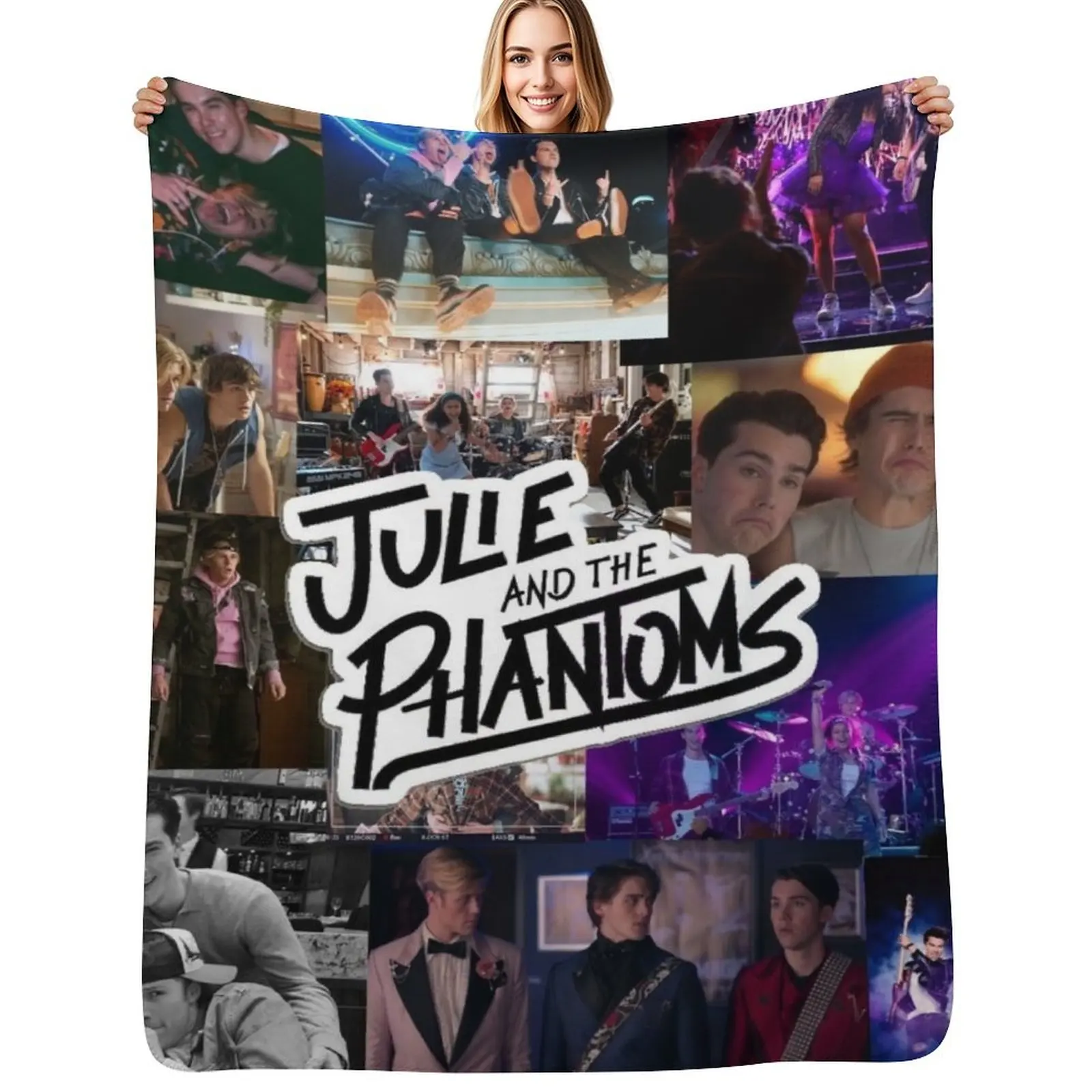 Julie and the Phantoms Band Collage Throw Blanket anime Polar Furrys Large Decorative Sofa Blankets