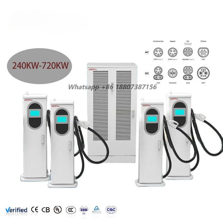 AMPPAL 240KW-720KW Power Car Floor-mounted Charger Commercial Electric Fast Electric Fast E v Charging Stations for Electric Car
