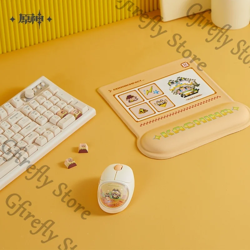 Genshin Impact Kachina Pixel Series Genuine Keycaps Set Silent Mouse Cosplay Resin Keyboard Cap Ornaments  Mat Gifts