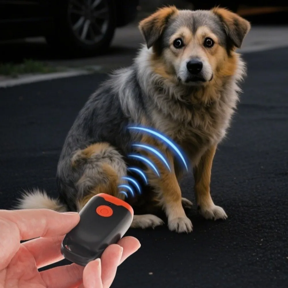 Portable Smart Ultrasonic Dog Repeller LED Light Safe Anti Barking Device Anti Bite Handheld Dog Training Tool All Dog Breeds