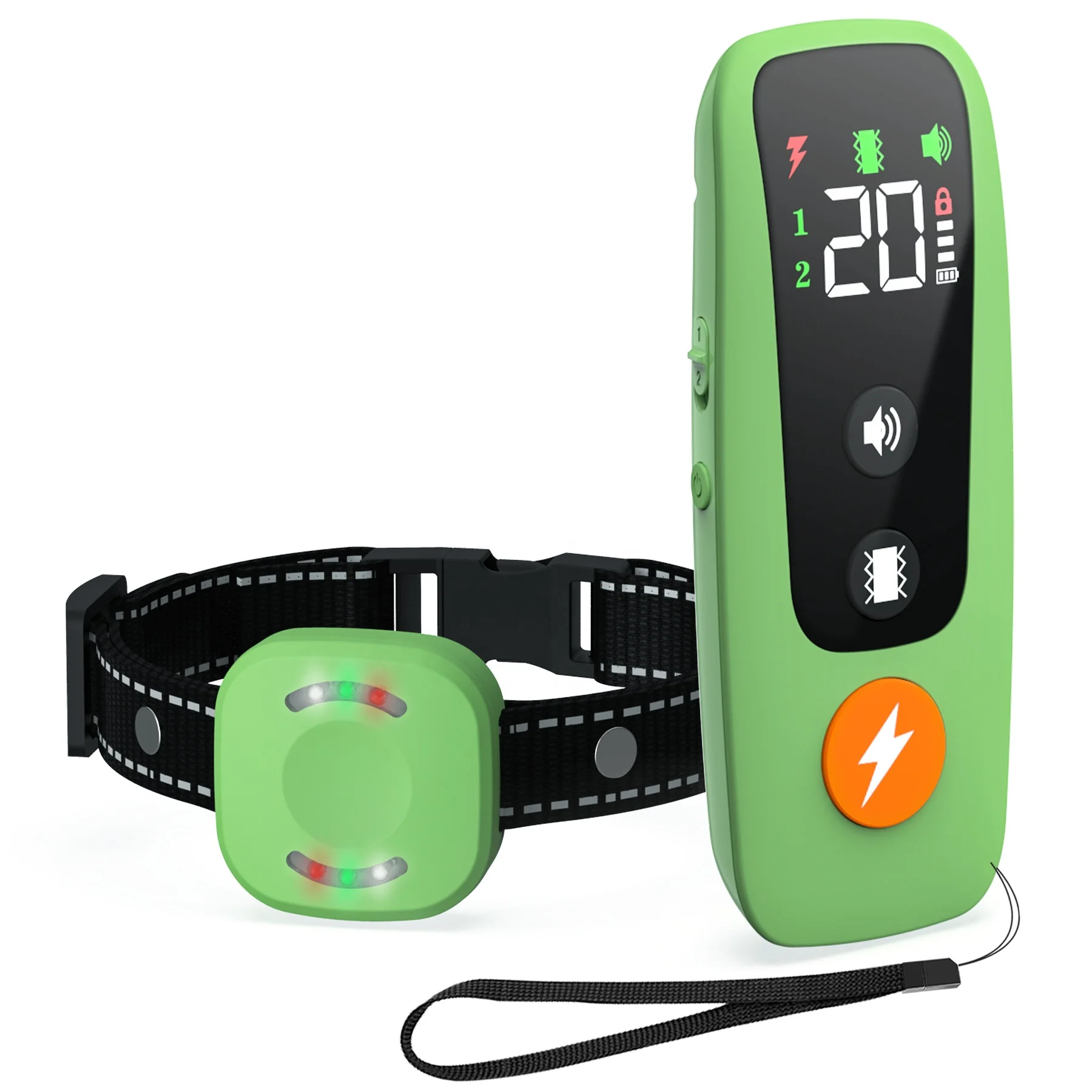 Coofull Remote Control Dog Trainer Anti Barking With Colourful Lights Automatic Clicking Dog Collar for Pet Training