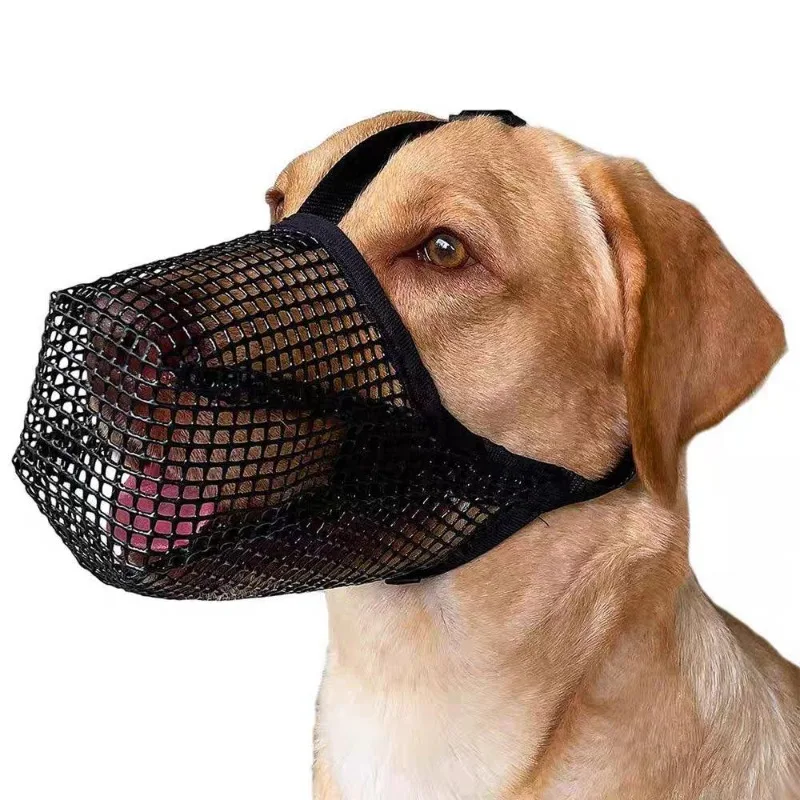 Mesh Dog Muzzle Breathable, Anti-Bark Bite Proof Comfortable for Small Medium Large Dogs