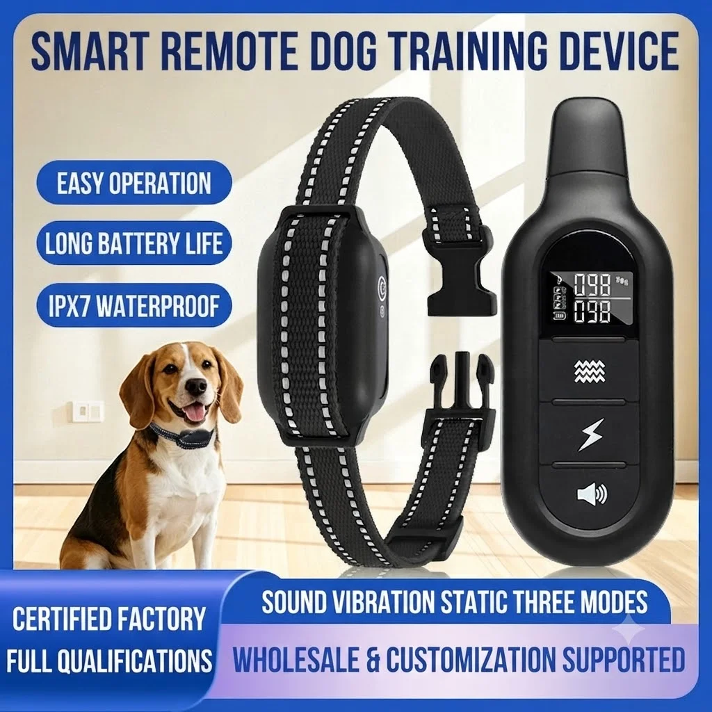 Dog Training Collar IPX7 Waterproof Extremely Long Battery Life Three Mode of Training Remote Control Anti Bark for Dog Outside