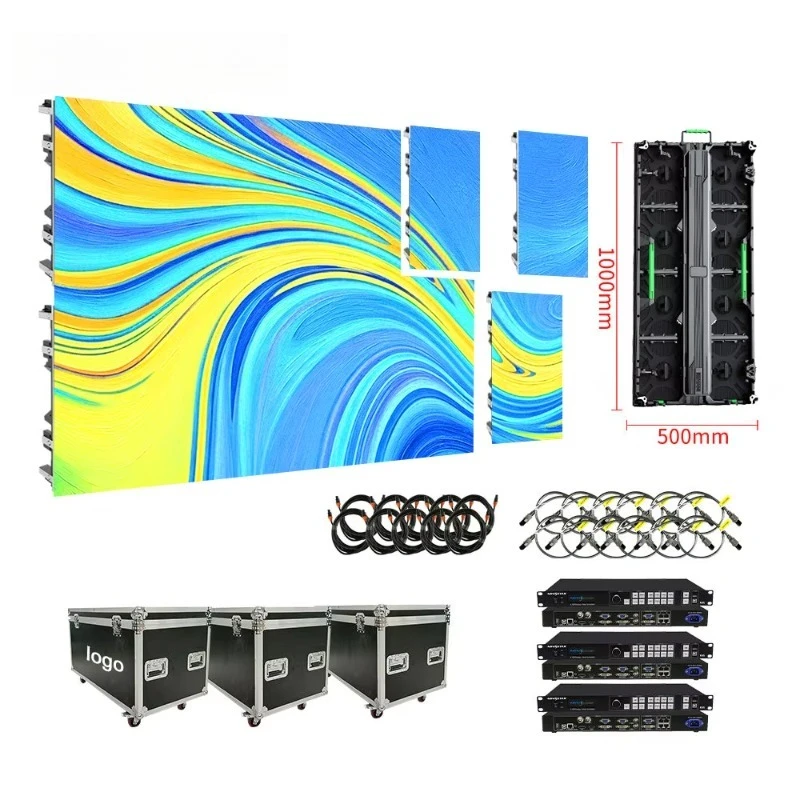 2X3m 500*1000mm P3.91 Outdoor LED Stage Screen LED Video Wall Panel Indoor P2.6 P2.9 Church LED Display Screen