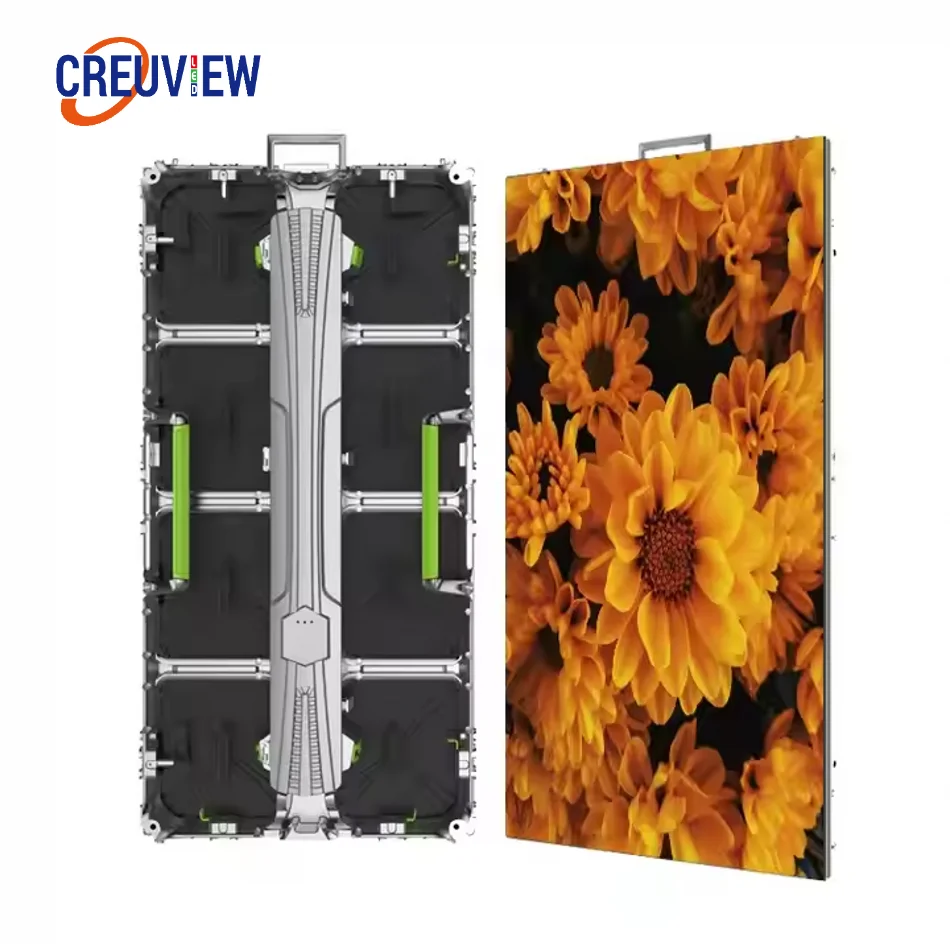 High-end P2.604P2.976P3.91P4.81 Indoor SMD Rental Full Color LED Display Cabinet 500x1000mm Hard Connection