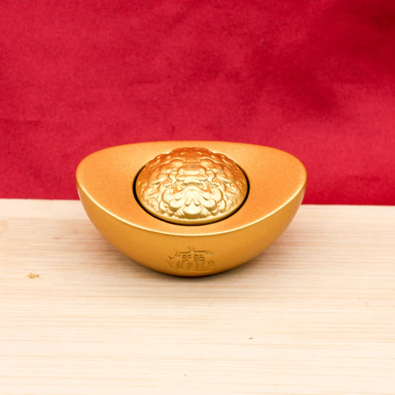 Solid Pixiu Ingot Rotatable Ornament for Home Living Room, Entryway, Office Stress Relief Decoration