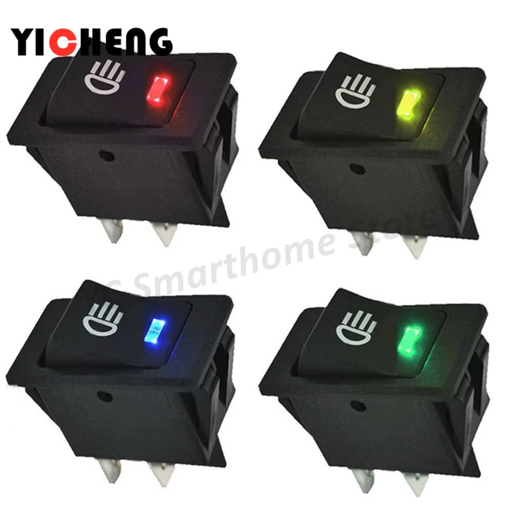 4Pcs Car Modification Fog Lamp Switch Led Cat's Eye Power Switch 39*23mm / 12V /35A High-Power Rocker Switch Copper
