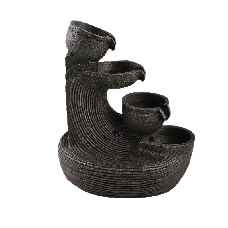 DSA tank desktop decoration small fountain flowing water ornament circulating water with lamp office desktop feng shui ornament