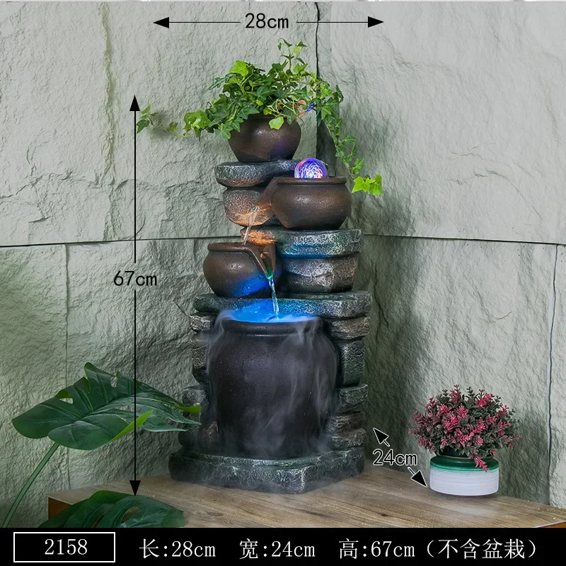 b11-desktop water fountain ornament floor-standing for living room and office, small circulating water decoration   fish tank