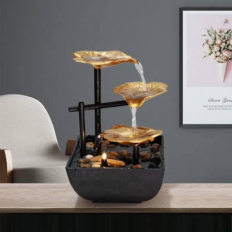 LH flowing water ornament modern minimalist small office desktop living room landscape decoration