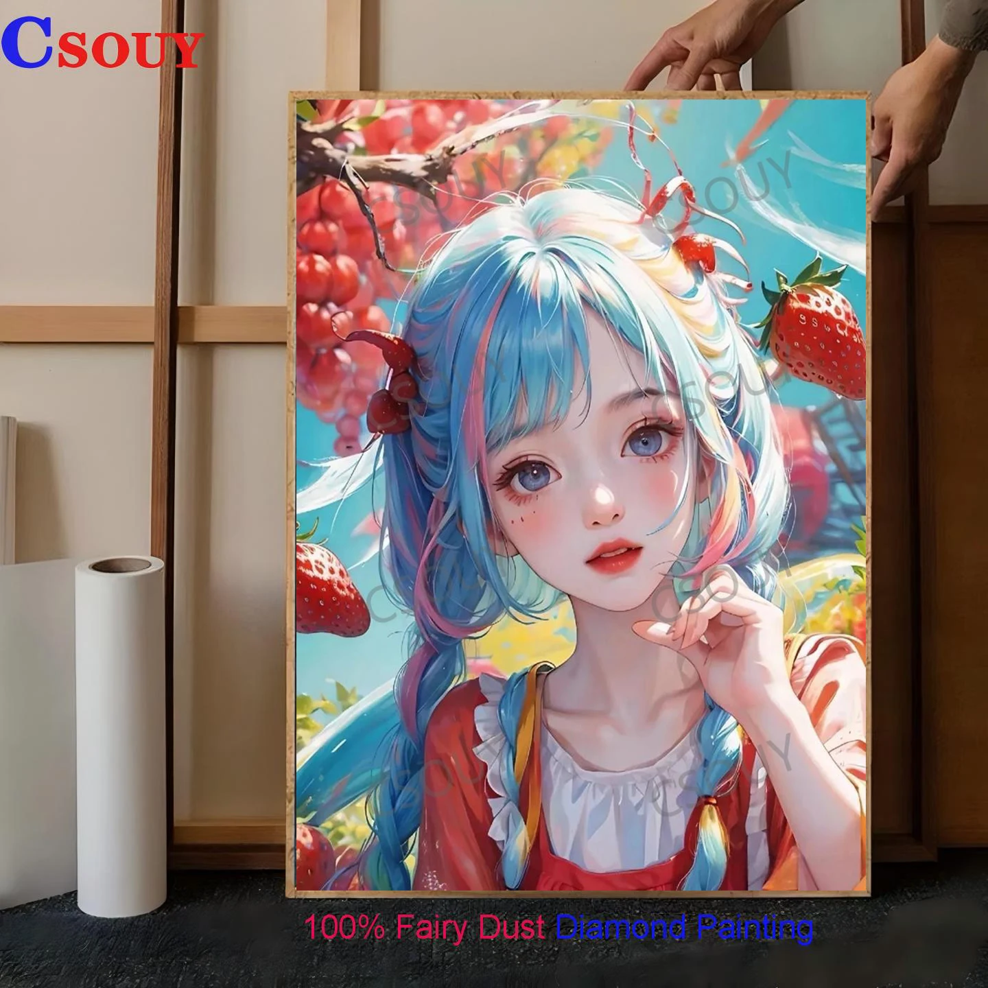 100% Fairy Dust Diy Diamond Painting Cross Stitch Catoon Girls Beauty 5D Embroidery Square Mosaic Home Decor Needlework Crystal