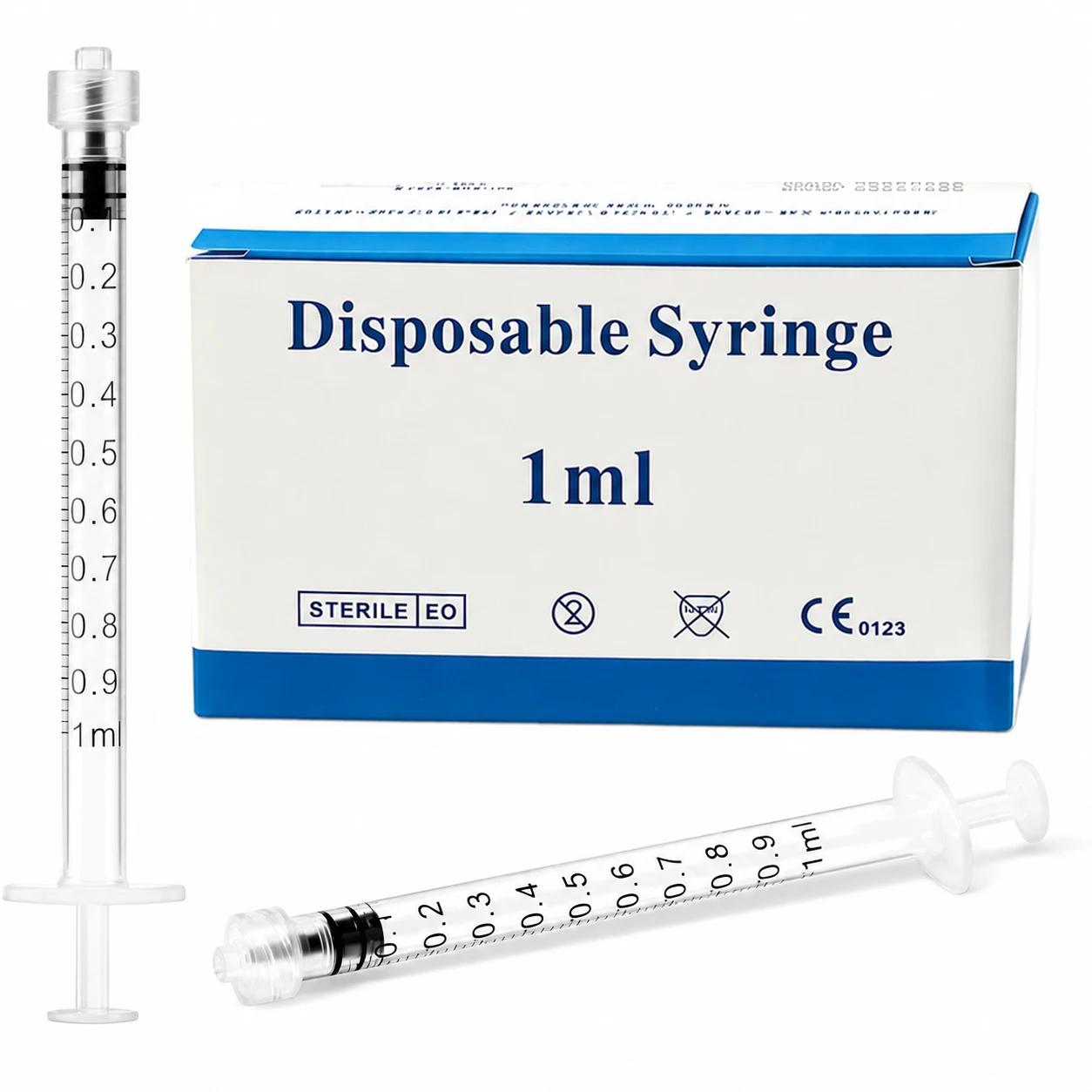 100Pcs/Box Low Dead Space Syringe 1ml Luer Lock Sterile Beauty Injection for Mixing Beauty Essence