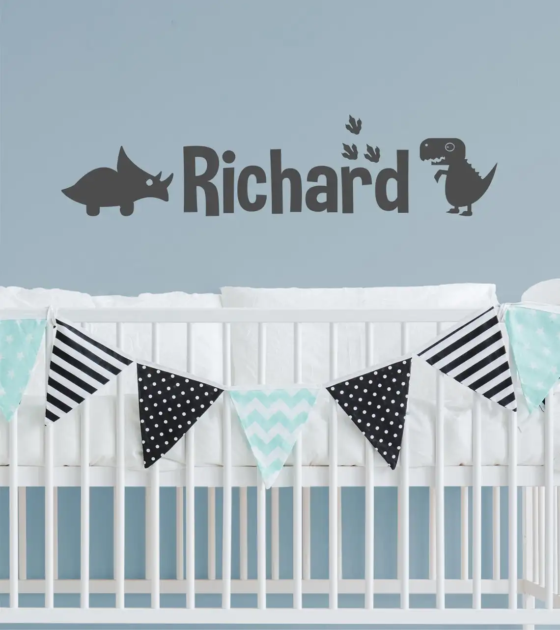 Cute dinosaur custom name wall sticker girl boy room bedside wall decal animal dinosaur kindergarten decoration wall sticker D20