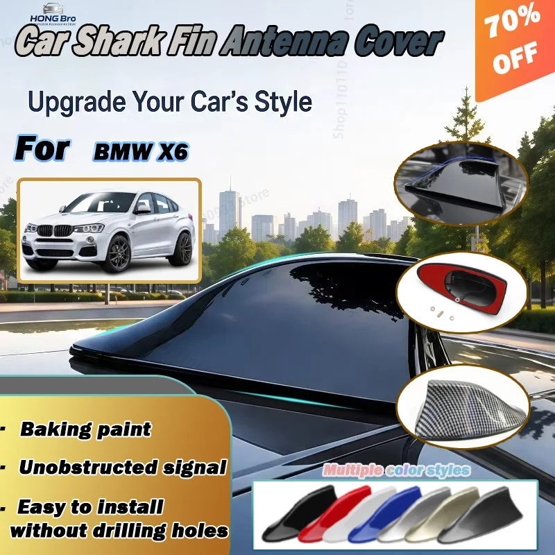 For BMW X6 Car Roof Top Mount Shark Fin Aerial Antenna Toppers Auto Radio AM FM Antenna Signal Amplifier Aerial