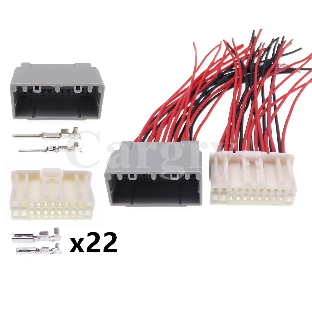 1 Set 22P 368135-1 174515-1 AC Assembly Auto Power Amplifier Wire Socket Car Male Female Plastic Housing Unsealed Connector