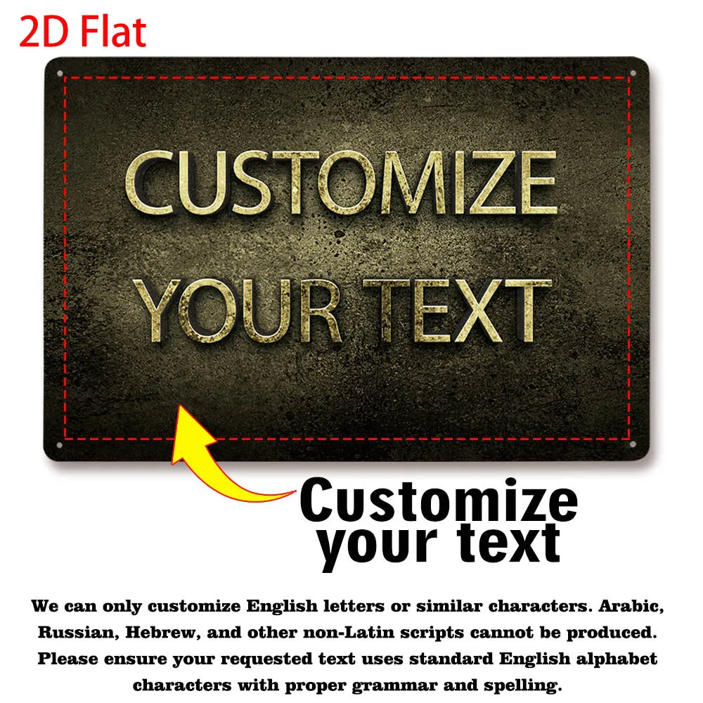 Personalized Modern Metal Wall Decor Custom Faux 3D Text Sign Anniversary Gift Easy Hanging
