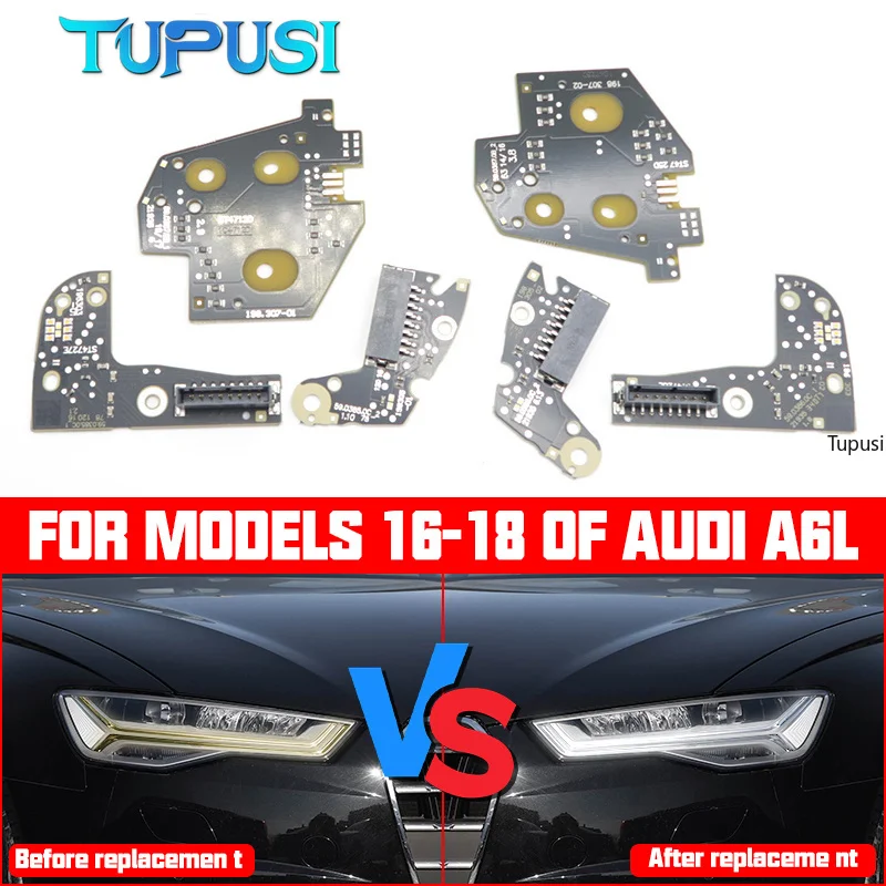 For Audi A6L A6 C7 PA LED 2016 2017 2018 Car Headlights DRL Light Strips Angel Eyes Chip Board Ballast Module