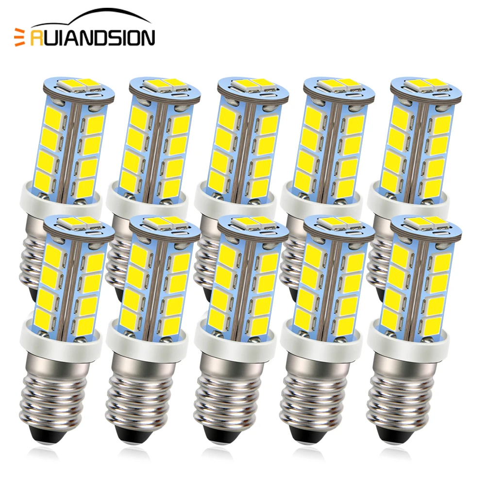 10Pcs Bombillas Led 18 2835SMD E10 Screw Thread 6V 12V Lantern Torch Flashlight Replacement Bulb Super Bright 360Lm 6000K