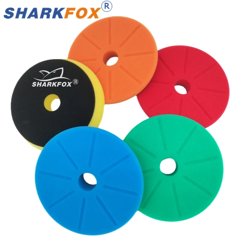 Buffing Polishing Pads, 5 Inch Orbital Buffer Pads Hook and Loop Buffing Pads, Foam Polish Pad 5 Grits From Coarse to Fine