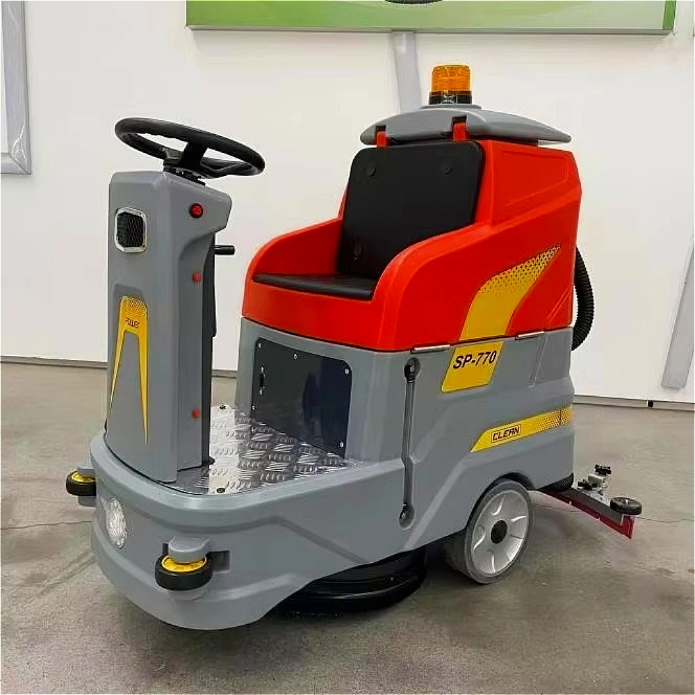 770 Electric Auto-Orbital Rotary Scrubber Floor Cleaning Machine Double Brush Plate for Epoxy Cement Marble Floors