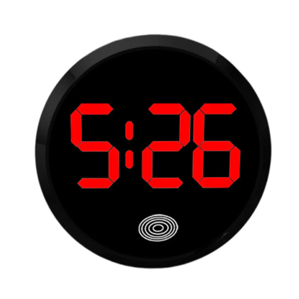 Creative Touch-Activated Car Dashboard Clock LED Time Display Novelty Digital Clock Simple Mini Luminous Car Clock Home/Office