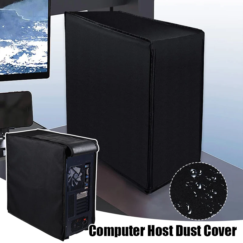 Cpu Dust Cover Gaming Computer Desktop Pc Mid-Tower Antistatic Waterproof Jacket Protector Pc Casewith Adjustable Elastic Cord