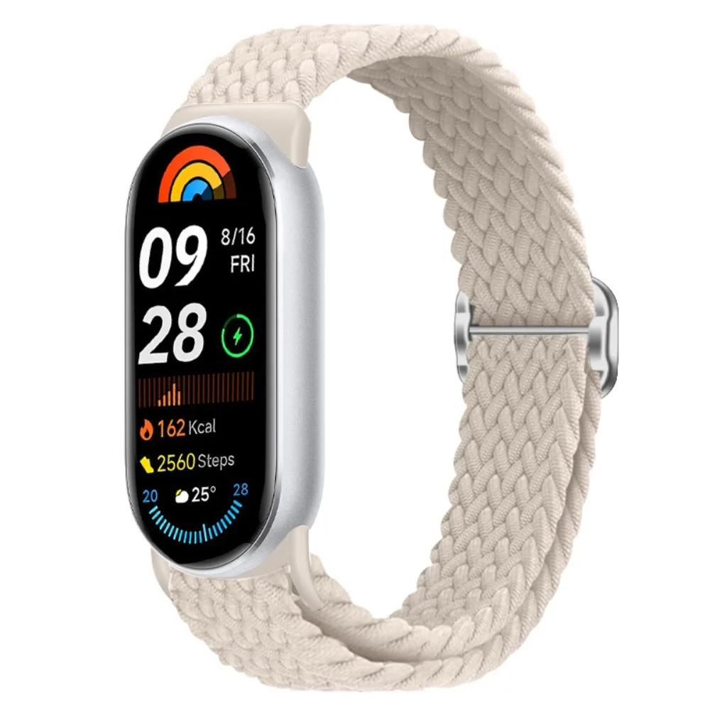 Nylon Watch Strap Knit Breathable Smart Watchband Adjustable Multicolored Watch Replacement Bracelet for Band 8/9/10 Unisex