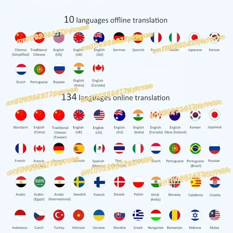 2025 134 Languages T11 Portable Smart Voice Translator Real-time Multi-Language Speech Interactive Offline Translator Business T