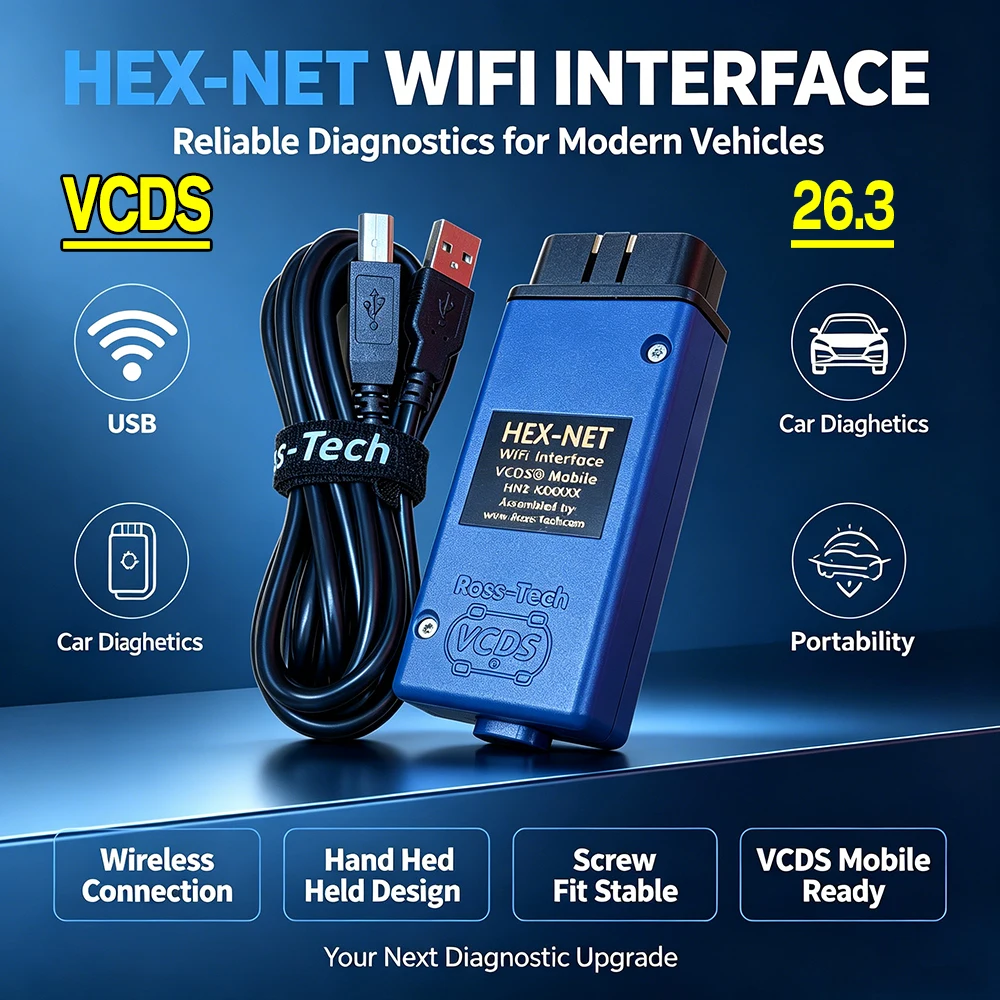 Popular With WIFI REAL V2 HEX V2 Interface VAG COM FOR VW For AUDI Skoda Seat Multi-Language Car Autocom Diagnostics VCDS Tool