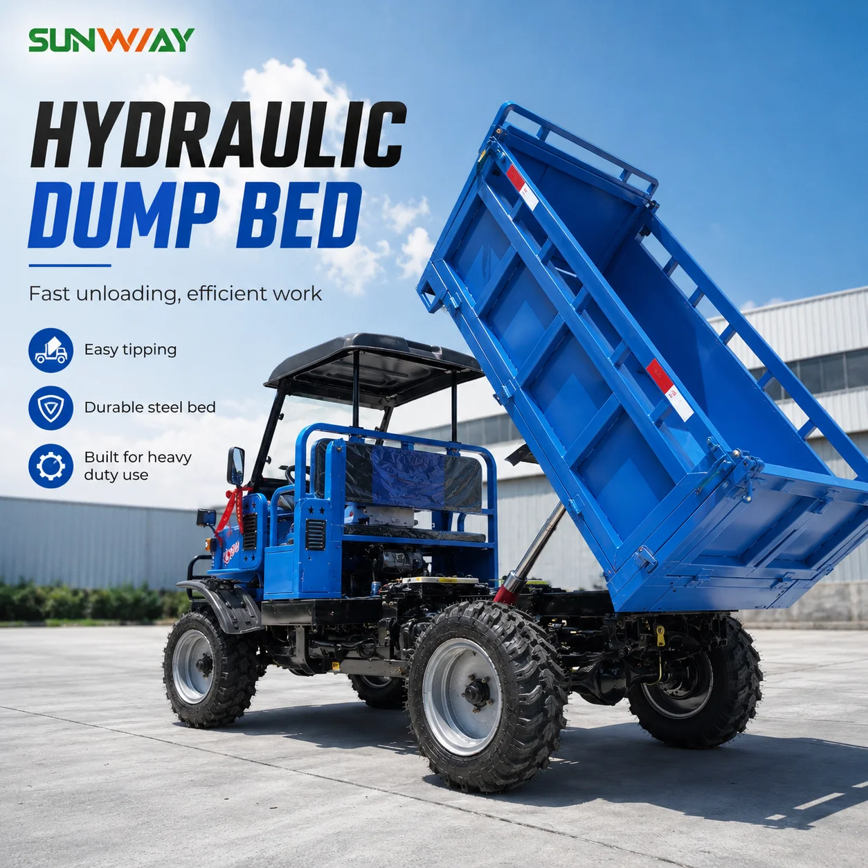 Factory Supply 800CC 4WD UTV All Terrain Vehicle With EPS Dump Cargo Box For Agriculture Work