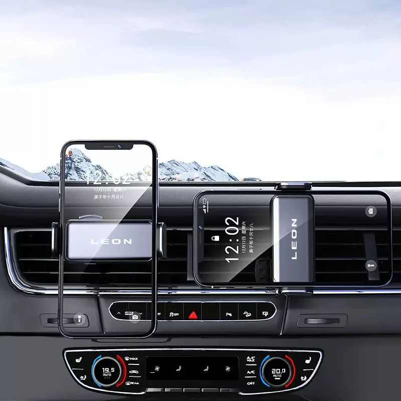 Vehicle-mounted multifunctional combination instrument 360-degree rotating crystal phone bracket For seat leon Car Accessories