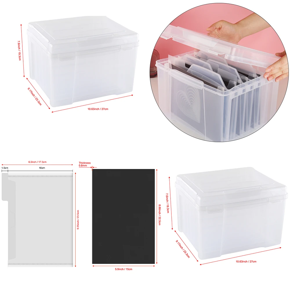 Multi-Use Die and Stamp Storage Kit Plastic Envelopes Storage Bag/double Sided Strong Magnetic Sheets/craft Storage Box 2025 New