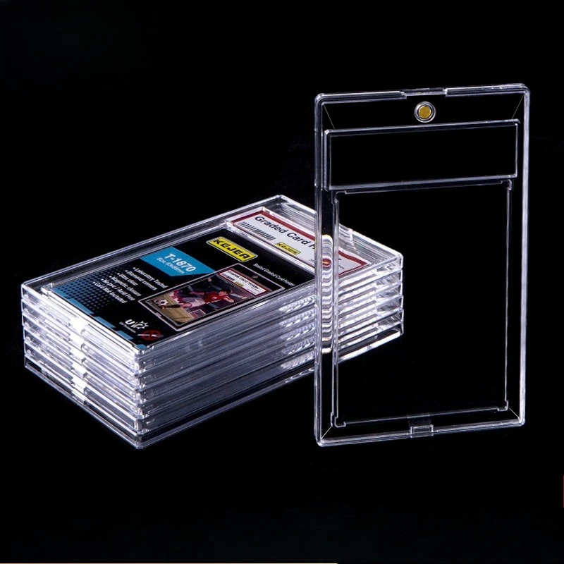 10pcs Grade Card Protective Case 35PT Strong Magnetic Card Acrylic Transparent Star Storage Magnetic Grade Protective