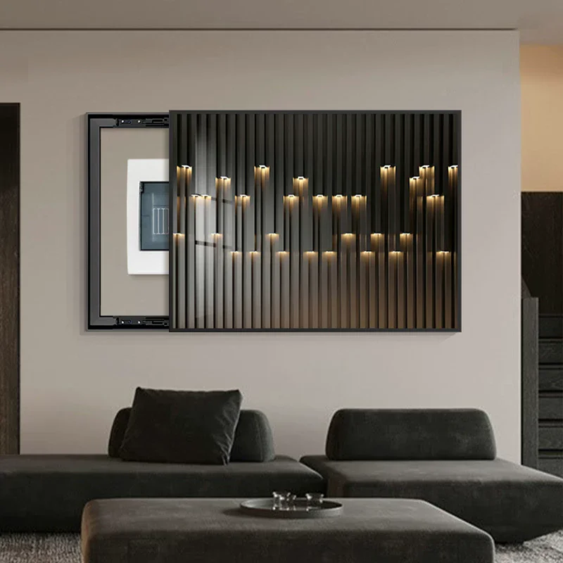 60x50cm/Modern Light Luxury Electric Meter Box Decoration Painting Simple Restaurant Strong and Weak Distribution Box Blocking H