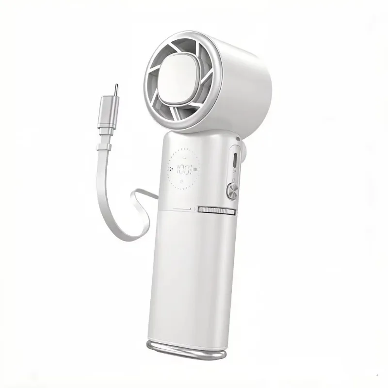 New Lightweight Handheld Cool Fan 9000mAh Foldable Portable Mini Fan Outdoor Daily Heat Relief Personal Travel Cooling Equipment