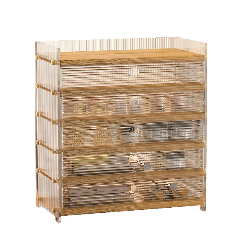 Creative Acrylic Cosmetics Storage Box Desktop Dresser Multi-layer Drawer Mask Skin Care Product Shelf