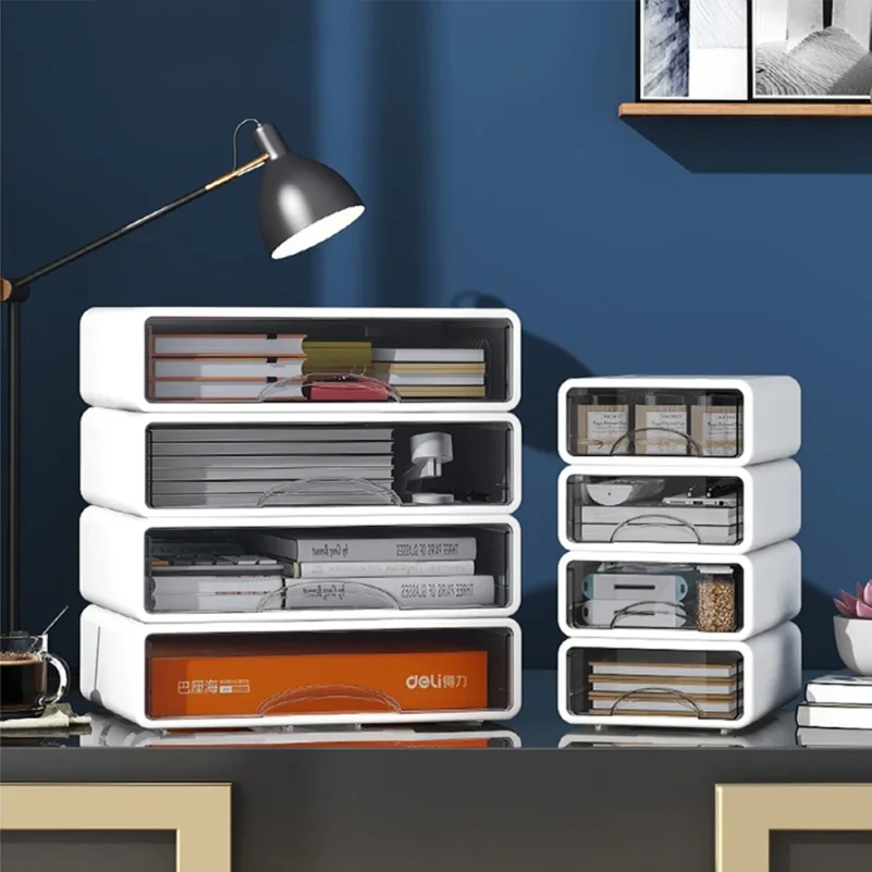 Mkliving Desk Organizer Modular Desk Organizer Storage Box Office Kitchen Bathroom Vanity Shelf Desk Top Organizer Sp019