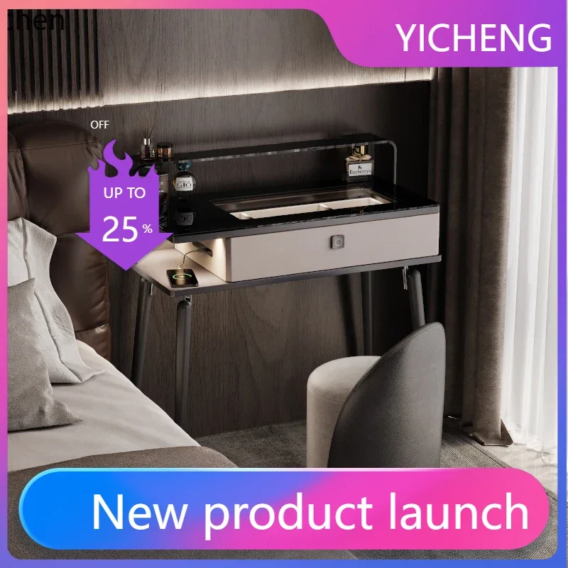 LYY  smart dresser fingerprint lock makeup table small apartment bedroom makeup table rechargeable jewelry cabinet
