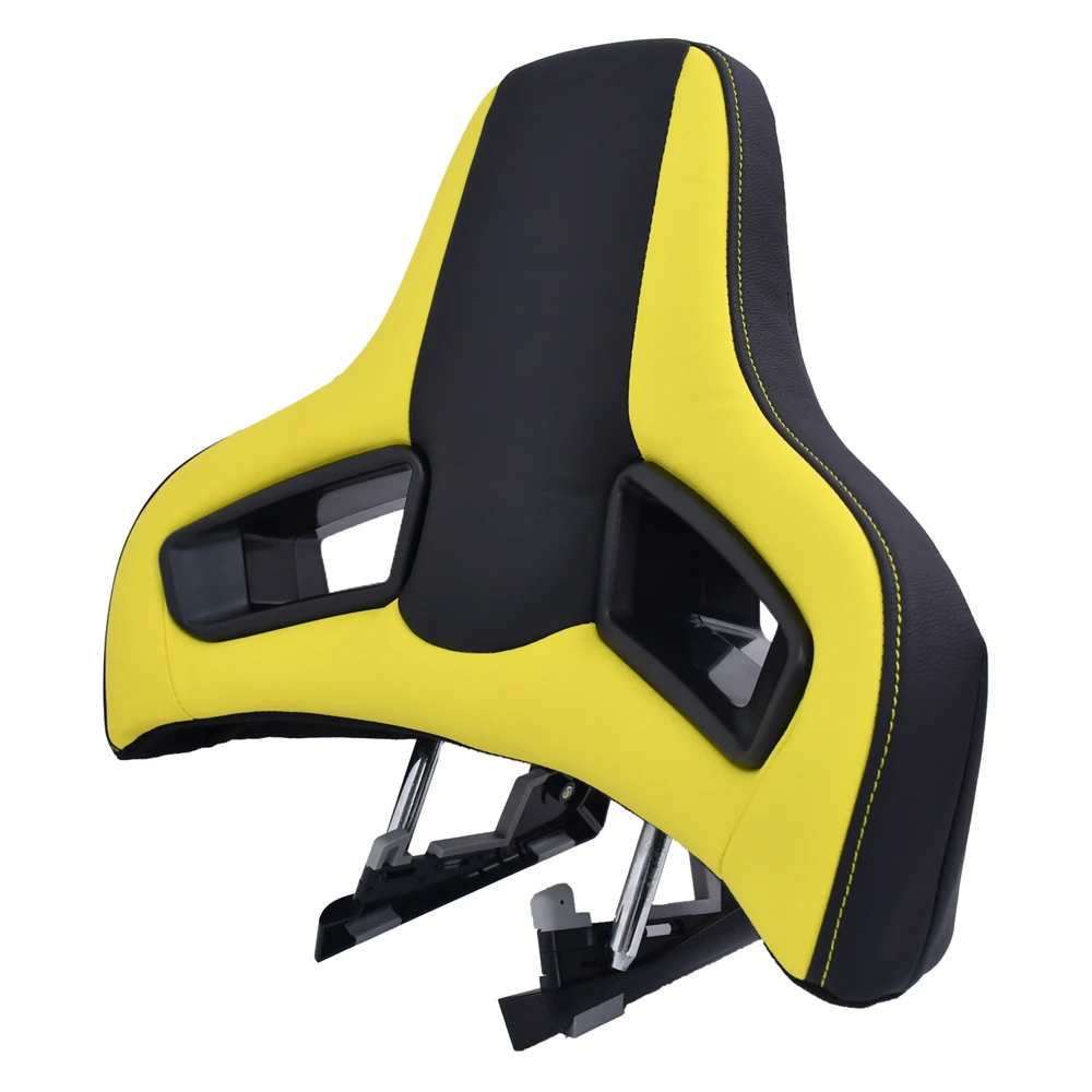 TIYPEOR NEW Yellow Sport Racing Seat Headrest Triangular-Shaped Seat Headrest Neck Pillow Cushion with Plug&Play Type