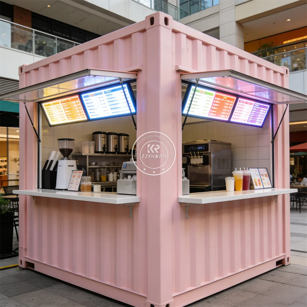 Durable Mobile Container Bar Container Restaurant Outdoor Food Shop Shipping Container Food Trailer For Sale