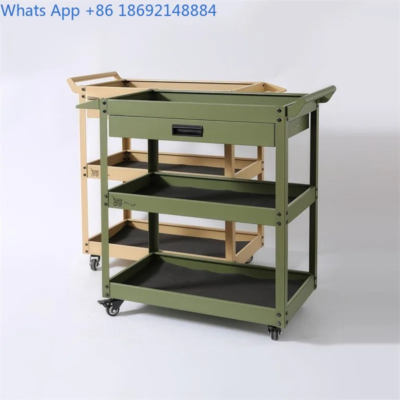 Nordic INS Style Coffee Shop Oil Painting Room Handcart Storage Integrated Organizer Cart Cold Rolled Steel Durable