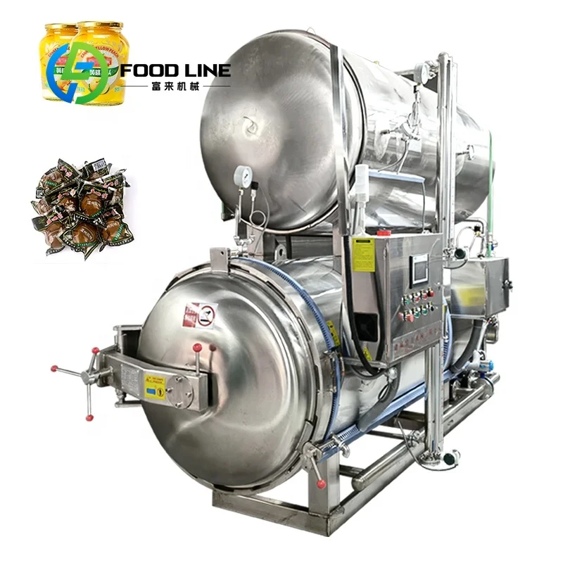 Customized Industrial-grade Full Water Immersion Retorts Water Bath Autoclave Sterilizer Hot Water Spray Retort