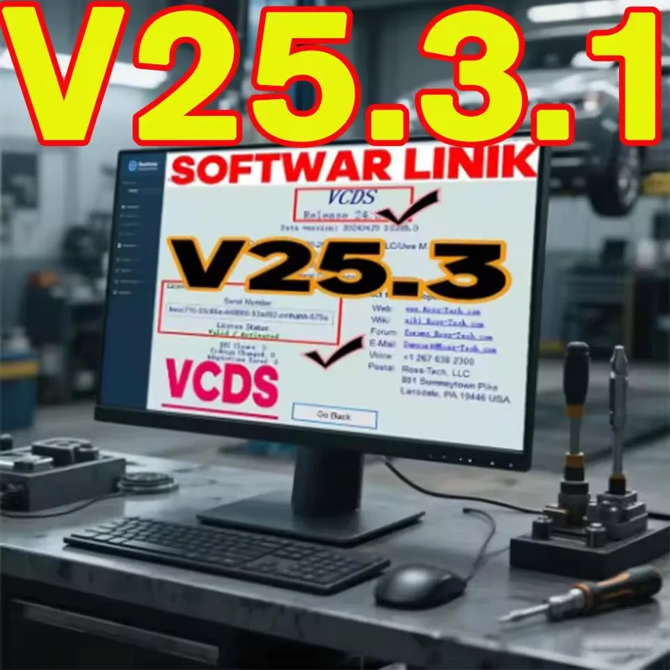 UPDATE SOFTWARE 25.3.2 -2026 VAG COM OBD2 Scanner VAG HEX V2 USB Interface Unlimited VINs Multilingual