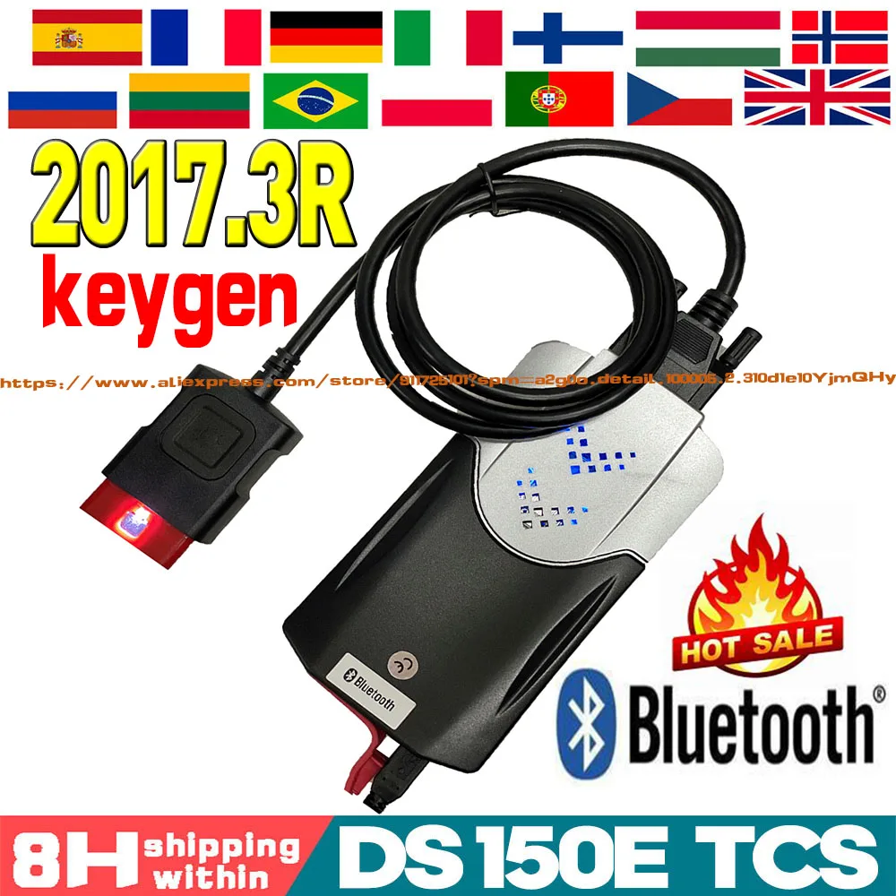 2026 Multilingual Newest VCI Upgrade 2021.11 With Keygen for Delphis Ds150e Tcs Obd2 Car Truck Diagnostic Scan Tool With Usb