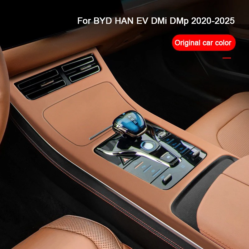 For BYD Han EV DM-i 2020-2025 Leather Center Console Panel Window Switch Panel Protector Mat Interior Mod Accessories