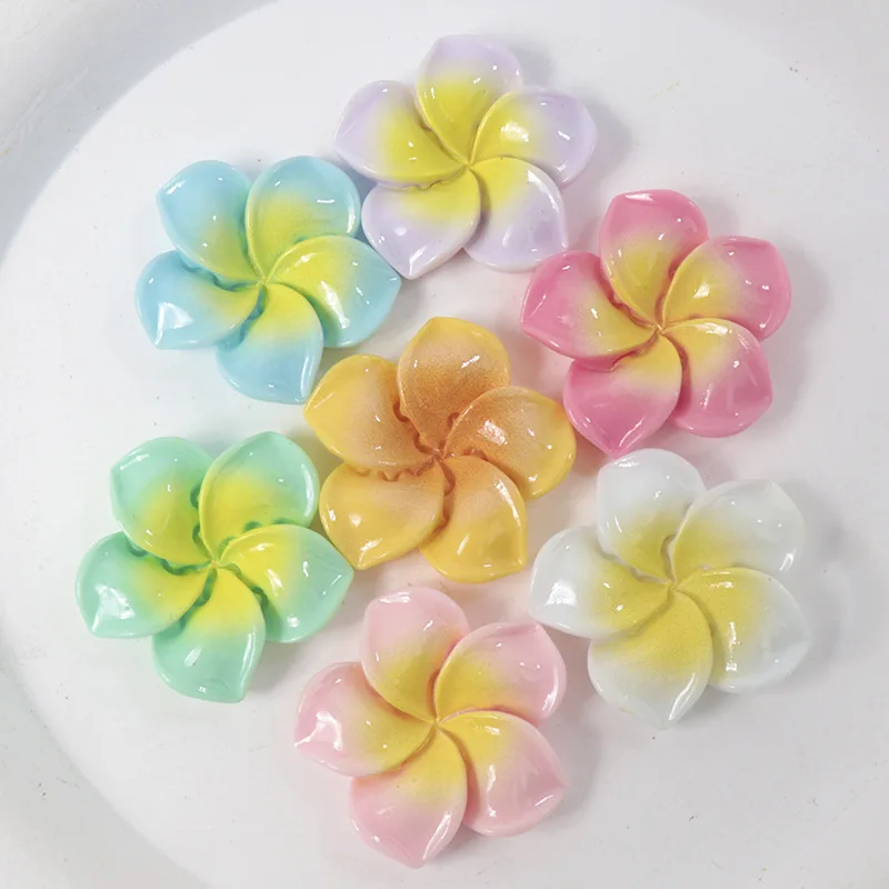 10Pcs New Resin Flower Flat Back Cartoon Scrapbook Figurine DIY Bow Hairpin Material Home Decor Accessories Crafts