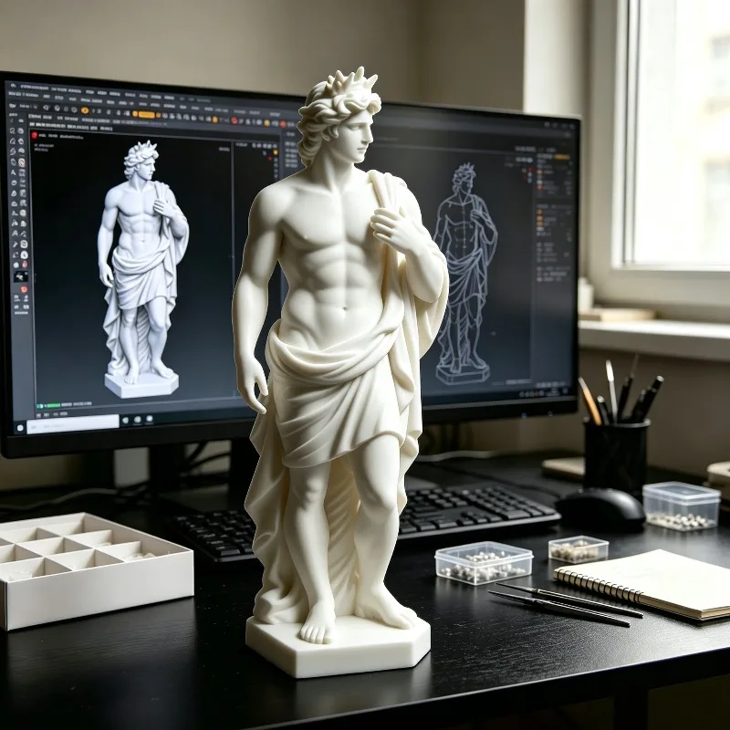 3D printing European style Greek sun god Apollo statue living room decoration art model home decoration desktop