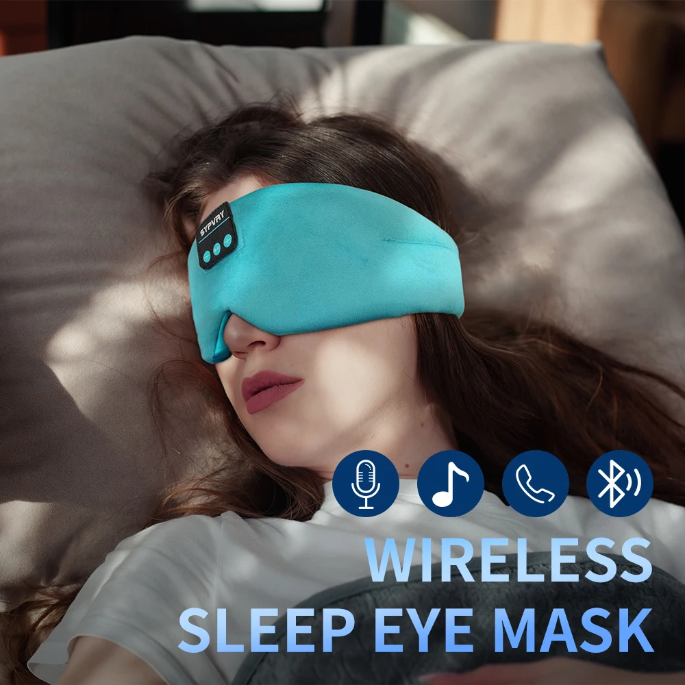 Bluetooth Sleeping Headphones Eye Mask Music Play Headband Headset Soft Comfortable Music Sleeping Earphones