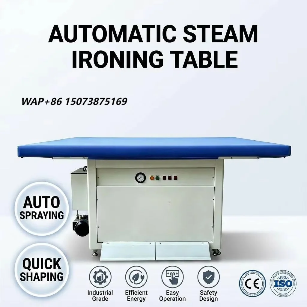 Tajima Integrated Air Blowing Vacuum Ironing Table Auto Steam Spray Professional Pressing Table Knitted Clothes Sweater Line